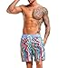 Price comparison product image Men's Striped Swimwear Running Classic Mesh Lined Surfing Sports Beach Shorts Funky 3D Printed Quick Dry Swim Trunks Boardshorts Swimming Pants Blue