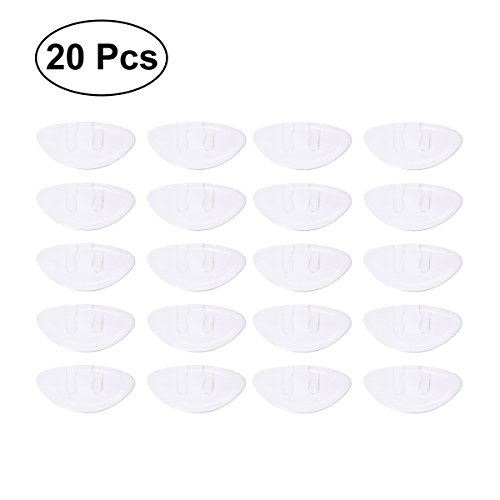 Preisvergleich Produktbild ROSENICE Silikon Nasenpads Anti Rutsch für Brillen Sonnenbrillen 10 Paare (Transparent)