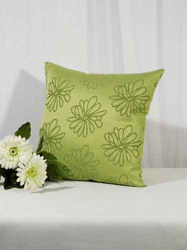 Bezaubernde Mitteldecke „Blüten Meer“ in lindgrün / grün – 85×85 – Markenqualität – stilvoll und elegant – mit LOTUS – EFFEKT – FLECKSCHUTZ – Flüssigkeiten perlen einfach ab – im gleichen Design sind Tischläufer und Kissenbezüge erhältlich – auch in weiteren Farben erhältlich - 4