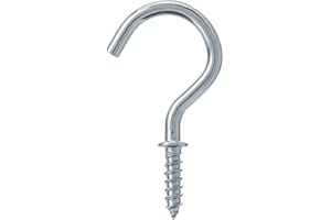 Merriway® BH01111 (20 Pcs) Chrome Plated Mug Shouldered Cup Hooks, 25 mm (1 inch) - Pack of 20 Pieces