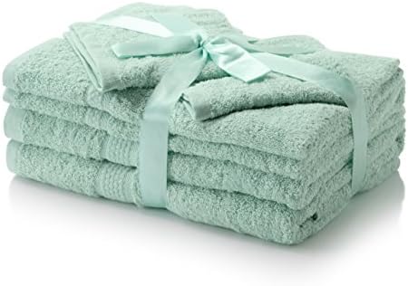 4 Piece Glamaxx Supreme 100% Cotton 500gsm Piece Hotel Towel Set Hotel Grade (4 Piece Set, Mint)