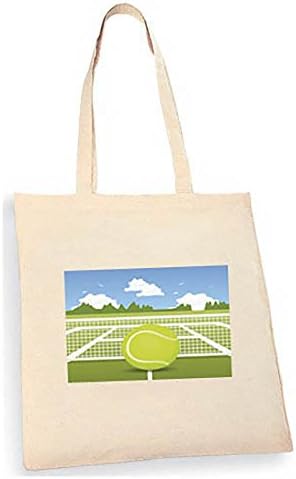 Tennis Ball Tote bag. Beige cotton bag, Cotton Tote Bag, Can be used as a bag for life shopping bag, handbag, fashion bag, school bag, beach bag, shoulder bag.
