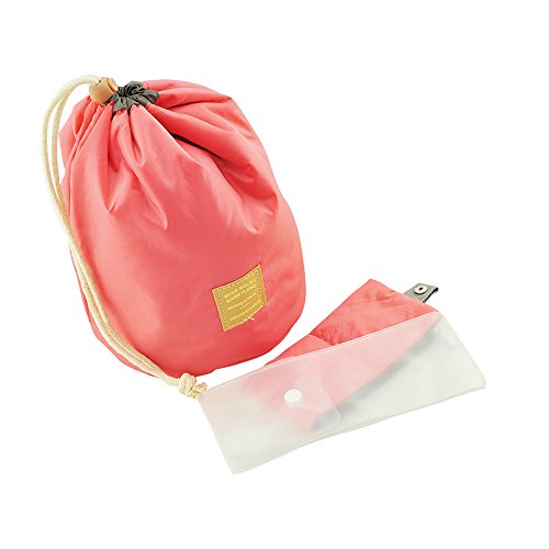 vinmax Lady Tasche Bucket Barrel geformte Kosmetik Make-up Tasche Set Travel Case Geldbörse Pink