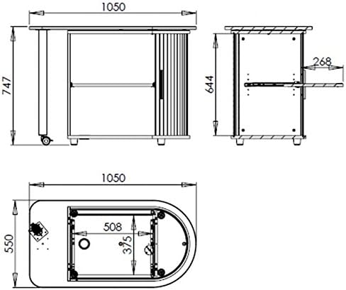 Simmob Computer Desk and Swivel Black Curtain – Colour Print – Breton Flag 561
