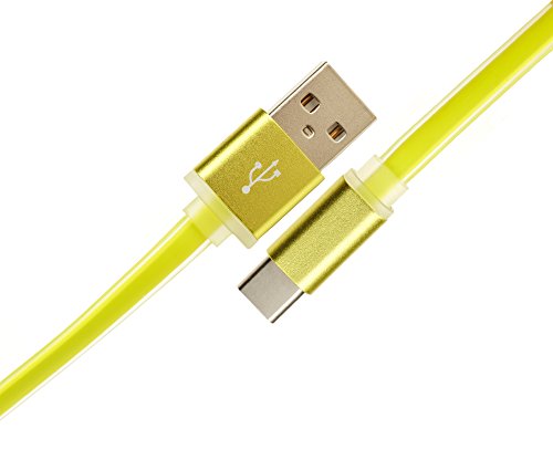 iProtect Highspeed USB-C Ladekabel u Datenkabel aus Silikon für Geräte mit einem 3.1 USB-C Anschluss in grün