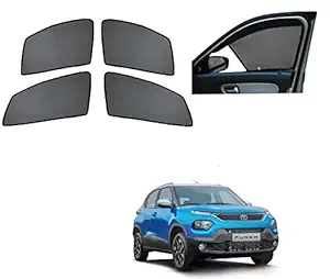 Auto Addict Half Magnetic Sun Shades Car Curtain for Tata Punch