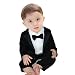 ZOEREA Baby Boys Romper Gentlemen Suits Jumpsuit Wedding Tuxedo Baptism 3-18 Months