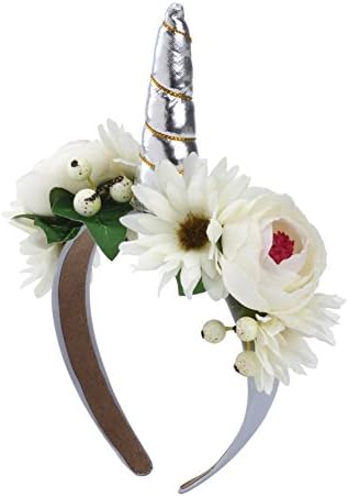 Girl Unicorn Horn Headbands Cosplay Costume Makeup Party Headdress Birthday Rose Flower Hair Band