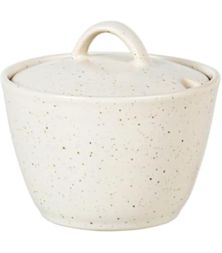 Broste Copenhagen Butterdose Aus Steingut – Farbe Nordic Vanilla, 15x12x5,5 Cm, Spülmaschinenfest
