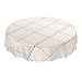 Produktbild ANRO Wachstuchtischdecke Wachstuch Wachstischdecke Tischdecke abwaschbar Beige Textiloptik Textillook Karo Rund 120cm