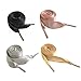 Produktbild BoomYou Seidenband Schnürsenkel Mode Turnschuhe Schnürsenkel Flache Schnürsenkel Satinband für DIY Schuhe Dekoration 4 Paar 1.2M - Schwarz Hellgrau Kurkuma Korallenrosa