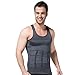 Produktbild ZEROBODYS Männer T-Shirt ärmellose elastischen figurformende Weste bauch-weg-shirt SS-M01 Grau (L)