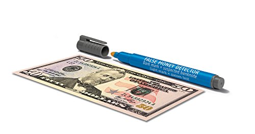 Safescan 111-0378 Falschgeld Stift Blisterpack 1 Prüfstift mit Display Box, blau/grau - 6