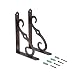 Produktbild HimanJie 1 Paar Regalträger Metall, Antik Regalwinkel Schwerlastträger Regalhalter Regalbodenträger (Kupfer, M)