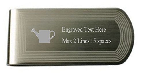 Preisvergleich Produktbild Gärtner Gießkanne Geld Clip graviert Eigenen Text mit Meldung