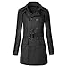 Produktbild Herren Jacke, DAY.LIN Men Winter Warm Jacket Overcoat Outwear Slim Long Trench Buttons Coat (L, Schwarz)