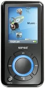 SanDisk Sansa e 280 Tragbarer MP3-Player 8 GB (mit microSD-Kartenslot, Aufnahmefunktion, Videofunktion) schwarz