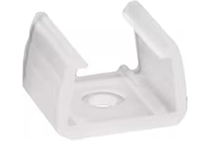 Vroxdrez Clips De Montage LED Néon Pour Bande Flexible Silicone 8mm,Pinces De Fixation Solide,Support Transparent,Paquet De 50,Installation Facile Intérieur Extérieur