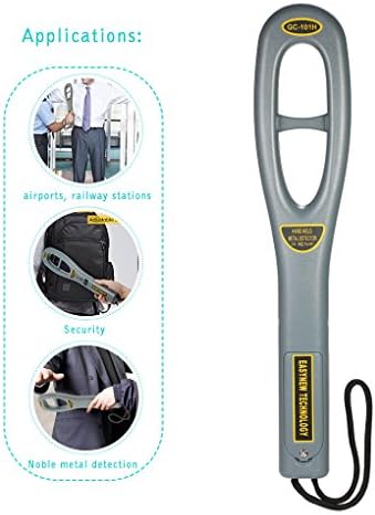 Chunyang Handheld Metalldetektor Sound Tester with Safety Checker Portable High Sensitivity LED Alarm Scanner