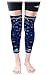 Produktbild COOLOMG Knie Schutz Bandage Sleeves Anti UV Anti Rutsch Damen Herren Kinder Fahrrad Running 1 Paar Blau XS