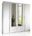 Produktbild Wimex 78453 Kleiderschrank/ Drehtürenschrank Duo, 4 Türen, 2 Schubladen, 2 Spiegel, (B/H/T) 180 x 198 x 58 cm, Weiß
