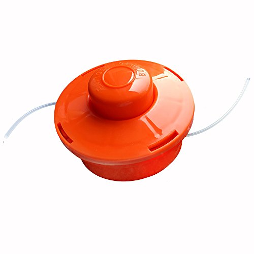 Nemaxx FS1 Cabezal de Doble Hilo semiautomático - Cabezal de Corte de siega -Accesorios de Corte - Hilo de Nylon - Carrete para desbrozadora Gasolina - Naranja