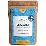 Griidy Sea Salt, geröstete Grillen mit Meersalz, proteinreich, ballaststoffreich, perfekter Insekten Snack, 22 g