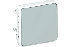 Legrand 069511 Interrupteur ou Va et Vient Étanche Plexo Composable IP55, 10AX, 250V, Gris