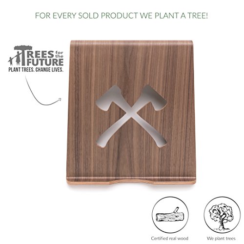 Woodcessories EcoLift Arnold Mini – Ergonomischer Laptop/Notebookständer bis 15 Zoll aus echtem Holz (Walnuss) - 4