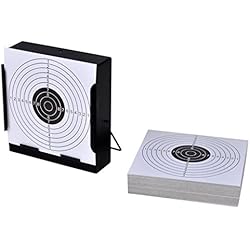 vidaXL Porte-Cible Carré avec Piège à Plombs 100 Cibles Papier 14 cm Récepteur
