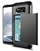 Produktbild Samsung S8+ Hülle, Coolden® Premium [Kartenfach] Handyhülle Silikon TPU + PC Cover Doppelschichter Schutz Slim Wallet Armor Case Ultra Dünn Brieftasche für Samsung Galaxy S8 Plus (Schwarz)