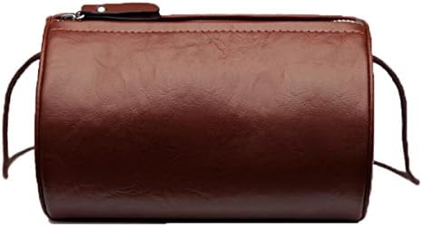 Shoulder Round Handbags Retro Simple Korea Korea Messenger Mini Cylindrical Pack,Brown