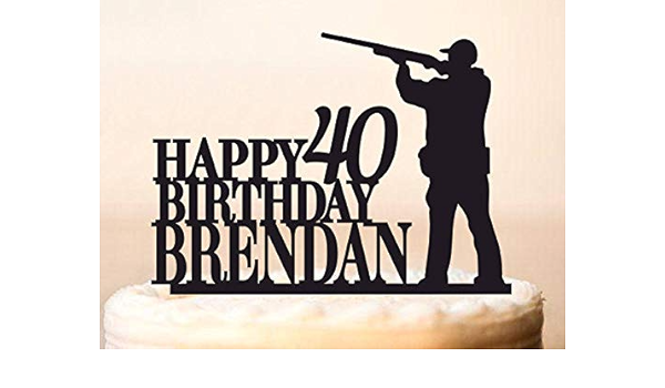 Decoration De Gateau Hunter Silhouettes De Chasseur Pour Gateau D Anniversaire Motif Canard Amazon Fr Cuisine Et Maison