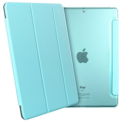 Neues iPad 2017 iPad 9.7 Zoll Hülle, ESR® Yippee Bildserie Cover Auto aufwachen / Schlaf Funktion Smart Case Wickelfalz Ledertasche mit Lichtdurchlässig Rückseite Abdeckung Schutzhülle für Neue iPad 9.7 2017 (Blau) - 4