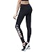 Produktbild ZEZKTCAN DO IT !! Mode Fitness Sport Gym Running Yoga Hosen | Sport Leggings Laufhose Strech Trainingshose Frauen Dünne Workout Splice Skinny Beschnittene Hosen Gymnastik Outdoor Lange (S, A)