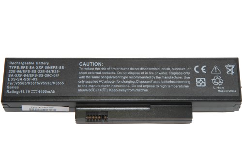 4400mAh Notebook Laptop Akku Batterie für Fujitsu Siemens Amilo La1703 Li1703 Esprimo Mobile V5515 V5535 V5555 V6515 V6555 ersetzt Fujitsu Siemens FOX-EFS-SA-22F-06 FOX-EFS-SA-XXF-04 SDI-HFS-SS-22F-06 SMP-EFS-SS-20C-04 SMP-EFS-SS-20C-06 SMP-EFS-SS-22E-06 SMP-EFS-SS-26C-06 SMP-EXX-SA-XXF-03 S26391-F6120-L470 ESS-SA-SSF-03 FOX-E25-SA-XXF-0 FOX-EFS-SA-XXF-06 SMP-EFS-SS-22E-04 - 3