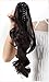 Ombre 2Tones Jaw Claw Ponytail Hair Extensions 18"/24"/26" Straight Big Wave Ponytails