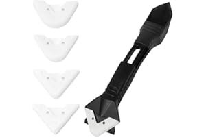 USTNIR Juego de herramientas para juntas con espátula de silicona profesional y completo set de removedor y renovador de silicona. Incluye abridor de cartuchos y 5 tamaños diferentes de juntas