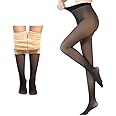Brachy Women Plus Size Beige (XL) Ankle Length (30 to 40 Waist) Stretchable Women Warm Thick Fur Lined Fleece Winter Thermal Soft Legging Tights Stocking