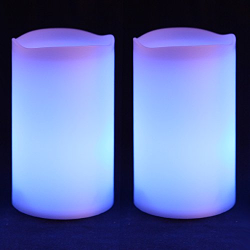 Frostfire candlezest – 2 Solar wetterfest Outdoor Farbwechsel Kerzen mit Fernbedienung und Timer - 4