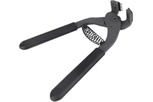 Agatige Perforatrice in Pelle, 17 cm Strumenti per Perforazione Artigianale in Pelle Pinze silenziose tenute in Mano Cucitura Scalpello punzonatura 4 mm(4mm-4 Teeth)