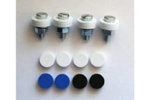 ‎AUTDER Unbekannt Kennzeichenhalterung, Kennzeichenbefestigung, Gewindeschraubenset mit Abdeckkappen M 6