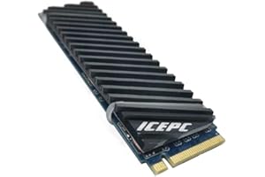 icepc M.2 Heatsink for PS5 PCI-E NVME 2280 SSD Graphene Coating Copper Heat Sink,High Performance SSD Radiator with Thermal Pad for Laptop PC 2280 NGFF Solid State Disk Cooler(70x20x4mm)