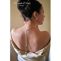 COLLIER MARIÉE CHAÎNE ARGENTÉE, SWAROVSKI , BIJOUX DE DOS