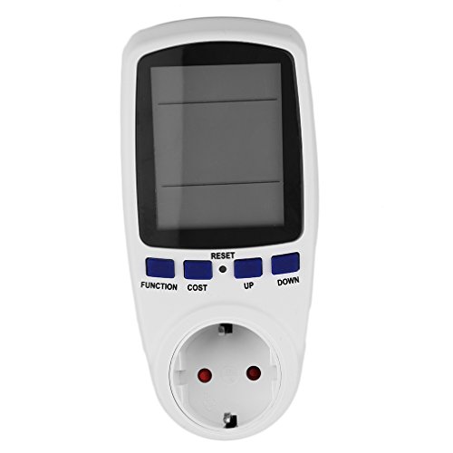 Preisvergleich Produktbild Dingcaiyi Leistungsmessgerät Energiekostenmessgerät Energiemessgerät Power-Monitor mit LCD-Bildschirm,TS-836B Stromverbrauchszähler mit Blau hinterleuchtete LCD-Anzeige,Analysator mit Überlastsicherung
