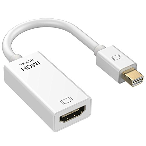 TopElek Thunderbolt Mini Displayport 1080P auf HDMI HDTV AV TV 4K Auflösung und 3D Adapter Kabel für Apple Macbook, Macbook Pro, iMac, Macbook Air, Mac Mini Laptop Microsoft Surface Pro/ Pro 2/ Pro 3, Thinkpad X1/ Carbon/ Touch/ Helix