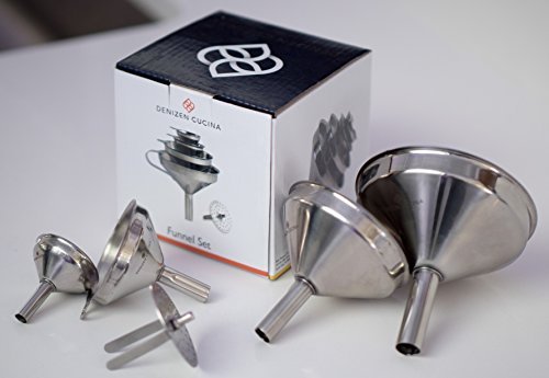 4 Stück Edelstahl Trichter-Set