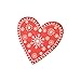 Produktbild Trifycore 10pcs Klassische Weihnachtsschmuck Charms DIY Baumschmuck für Urlaub Partei Dekor Nordic Style (Red Love Heart 02), Haarpflege