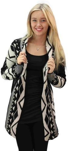 Aztec Long Sleeve Chuncky Open Cardigan