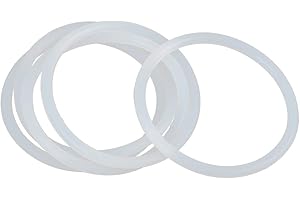 X AUTOHAUX sourcing map 5 Stück Silikon O-Ringe, 65mm OD 57mm ID 4mm Breite VMQ Dichtung für Kompressor Ventile Rohr Reparatur, Weiß